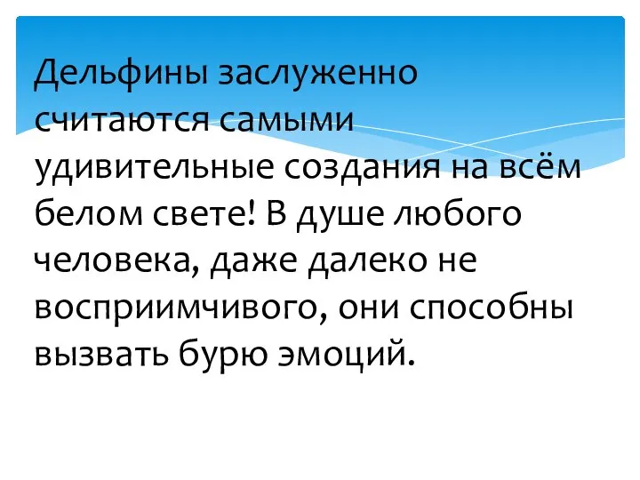 Дельфины заслуженно считаются самыми удивительные создания на всём белом свете! В душе