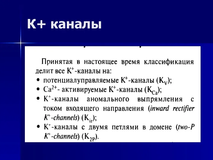 К+ каналы