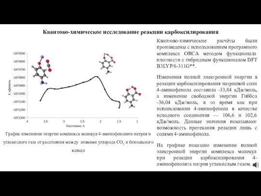 Квантово-химическое исследование реакции карбоксилирования Квантово-химические расчёты были произведены с использованием програмного комплекса