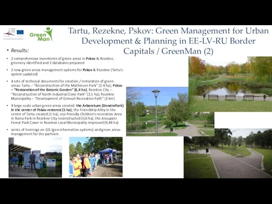 Tartu, Rezekne, Pskov: Green Management for Urban Development & Planning in EE-LV-RU