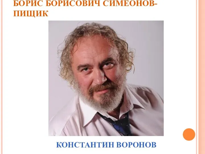 БОРИС БОРИСОВИЧ СИМЕОНОВ-ПИЩИК КОНСТАНТИН ВОРОНОВ