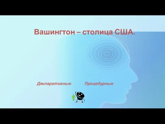 Вашингтон – столица США. Декларативные Процедурные