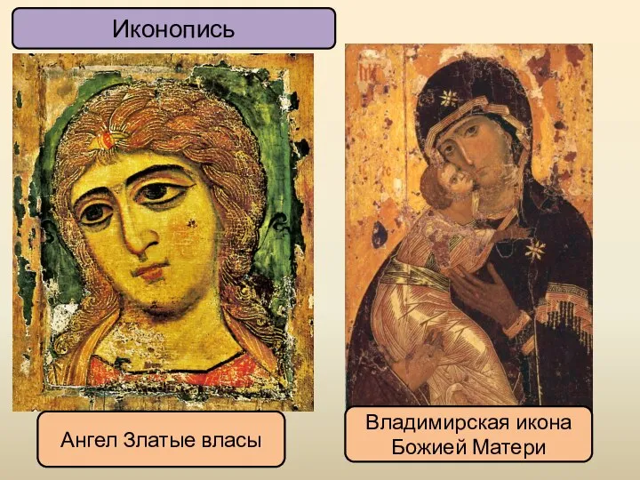 Ангел Златые власы Владимирская икона Божией Матери Иконопись