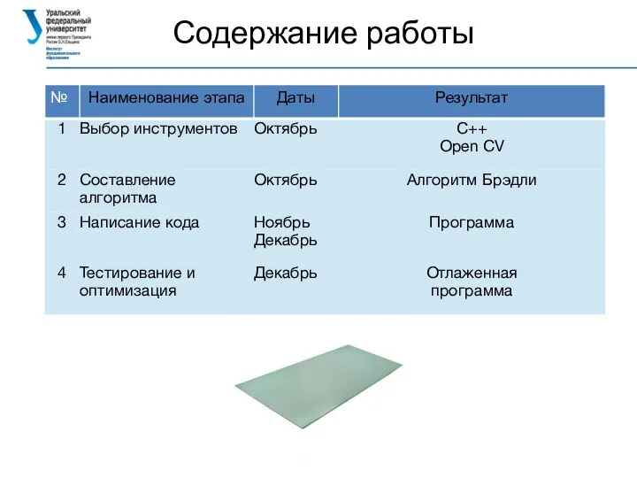 Содержание работы