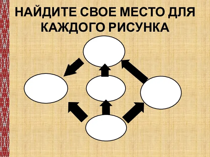 НАЙДИТЕ СВОЕ МЕСТО ДЛЯ КАЖДОГО РИСУНКА