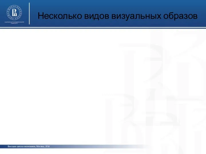 Высшая школа экономики, Москва, 2016 фото фото фото Несколько видов визуальных образов