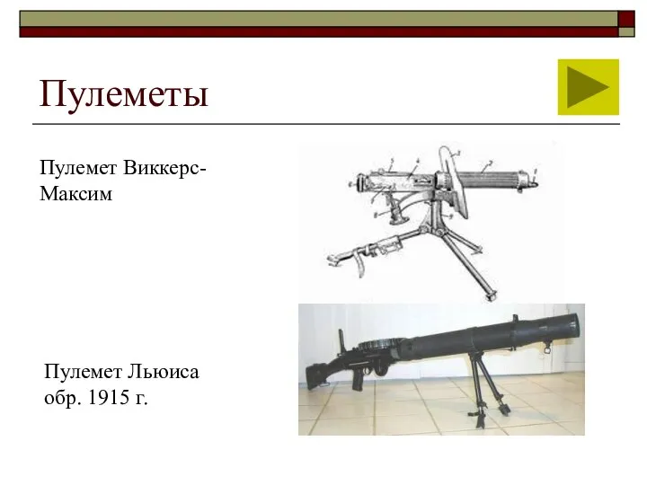 Пулеметы Пулемет Виккерс-Максим Пулемет Льюиса обр. 1915 г.