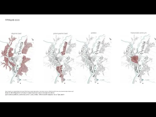 ПРЯШІВ 2019 https://www.fa.cvut.cz/galerie/diplomove-prace/2019-0-lukac-mestsky-obytny-blok-v-nove-lokalite-v-presove-76665/f5-dp-2019-lukac-anton-lukacantondiplomovapraca.pdf Аналіз містобудівної ситуації та функціонального зонування міста Дипломна робота,