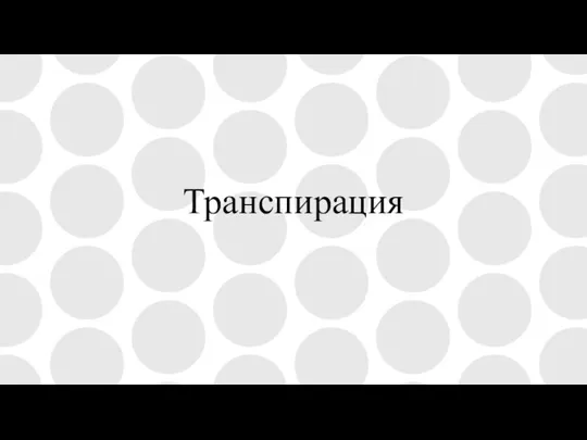 Транспирация