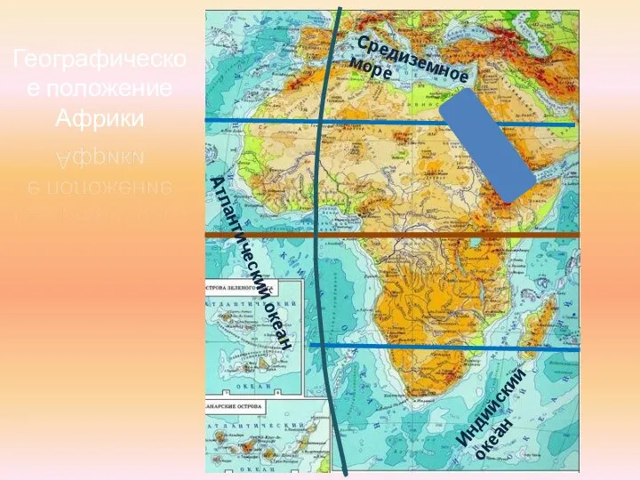 Средиземное море Красное море Атлантический океан Индийский океан Географическое положение Африки