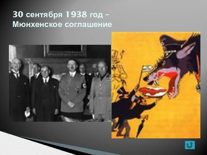 30 сентября 1938 год – Мюнхенское соглашение