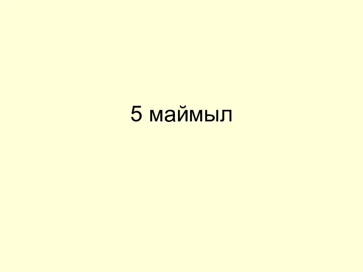 5 маймыл