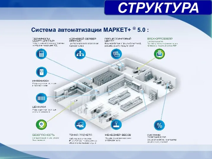 Система автоматизации МАРКЕТ+ ® 5.0 : СТРУКТУРА