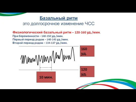 Базальный ритм это долгосрочное изменение ЧСС Физиологический базальный ритм – 120-160 уд./мин.