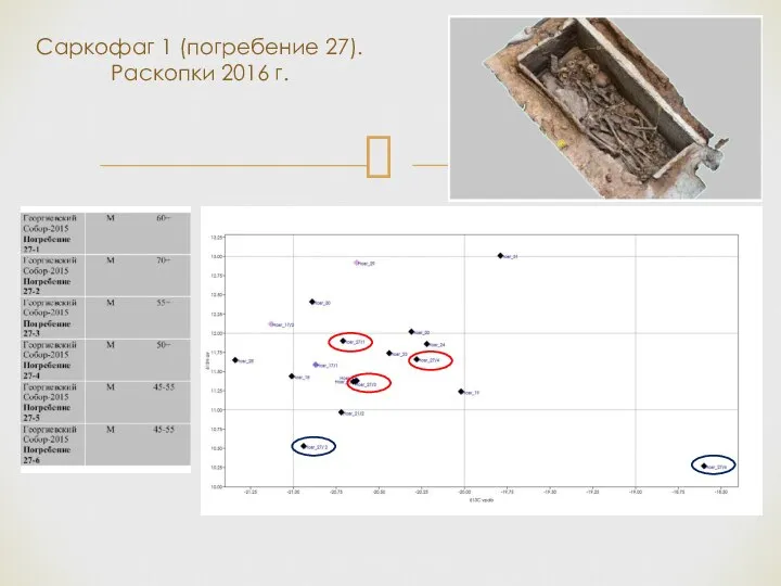 Саркофаг 1 (погребение 27). Раскопки 2016 г.