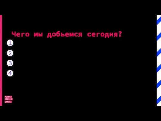 Чего мы добьемся сегодня? Знакомство с модулем Pygame Работа с функциями и