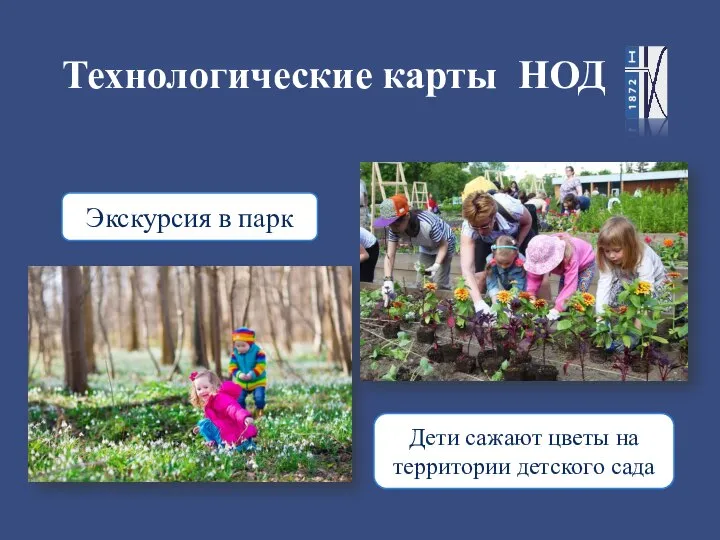 Технологические карты НОД Дети сажают цветы на территории детского сада Экскурсия в парк