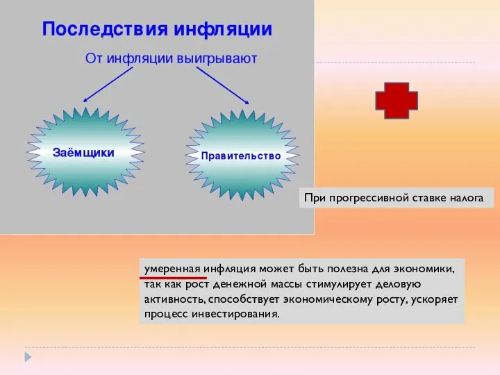 умеренная инфляция может быть полезна для экономики, так как рост денежной массы