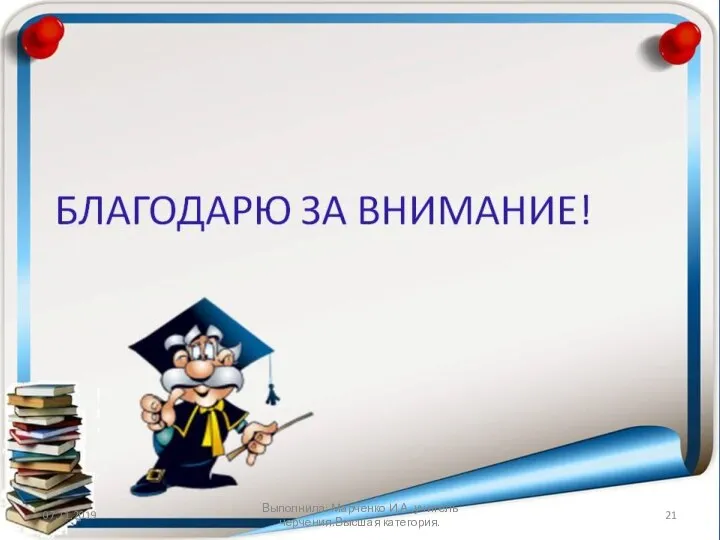 07.11.2019 Выполнила: Марченко И.А.,учитель черчения.Высшая категория.