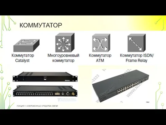 КОММУТАТОР ЛЕКЦИЯ 7. СОВРЕМЕННЫЕ СРЕДСТВА СВЯЗИ