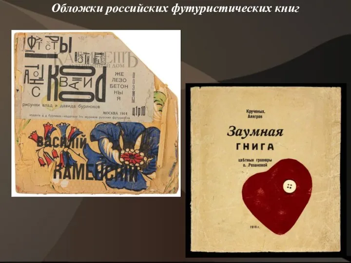 Обложки российских футуристических книг