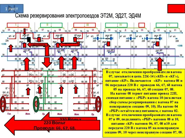 220 Вольт Провода: 66, 67, 68. подклинить подклинить 220 Вольт Провода: 66,