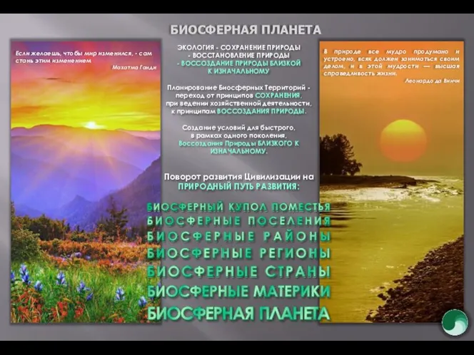 ЭКОЛОГИЯ - СОХРАНЕНИЕ ПРИРОДЫ - ВОССТАНОВЛЕНИЕ ПРИРОДЫ - ВОССОЗДАНИЕ ПРИРОДЫ БЛИЗКОЙ К