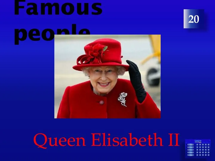 Famous people Queen Elisabeth II 20