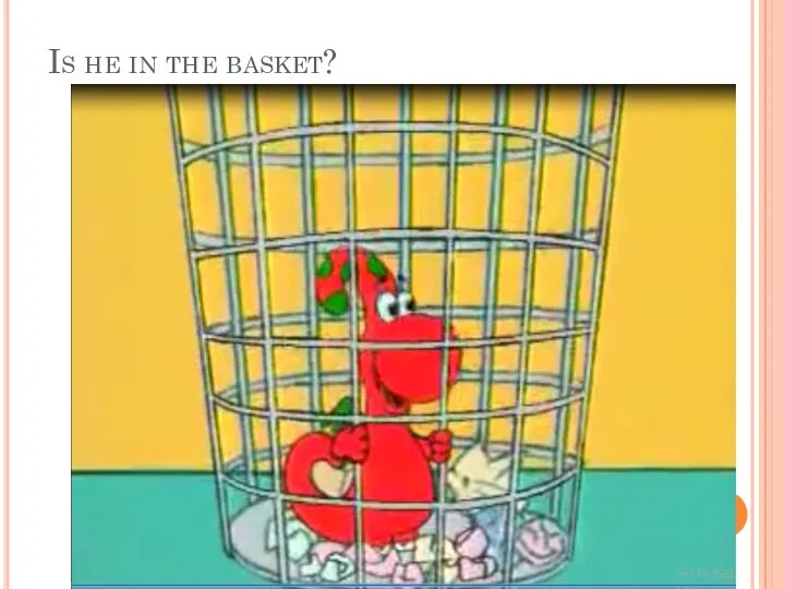 Is he in the basket?