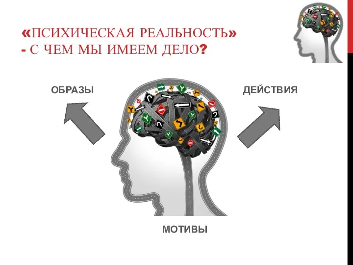 «ПСИХИЧЕСКАЯ РЕАЛЬНОСТЬ» - С ЧЕМ МЫ ИМЕЕМ ДЕЛО? ОБРАЗЫ ДЕЙСТВИЯ МОТИВЫ