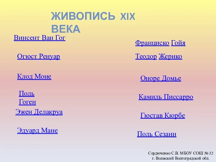 Живопись XIX века