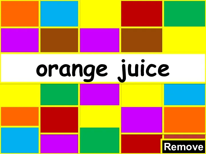Remove orange juice