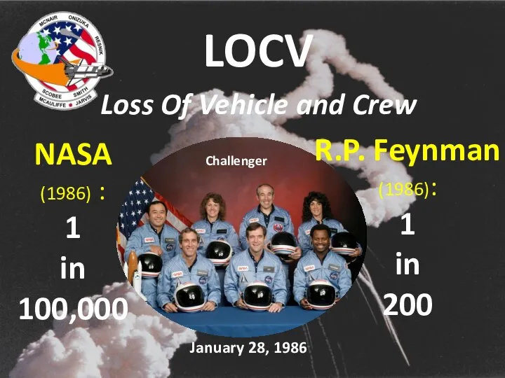 LOCV Loss Of Vehicle and Crew January 28, 1986 NASA (1986) :
