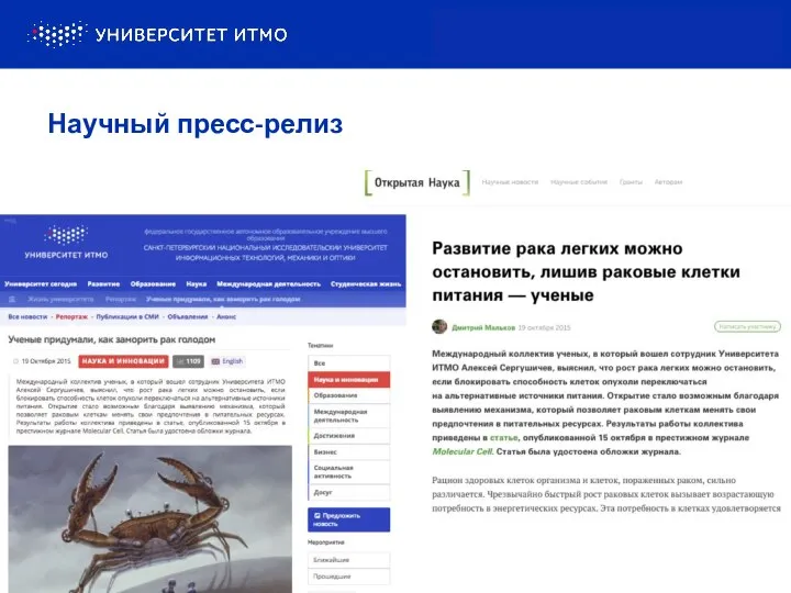 Колонтитул ИНСТРУМЕНТЫ Научный пресс-релиз