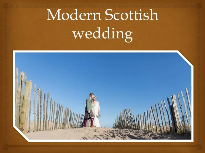 Modern Scottish wedding