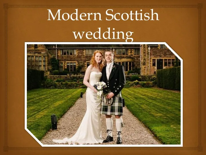 Modern Scottish wedding