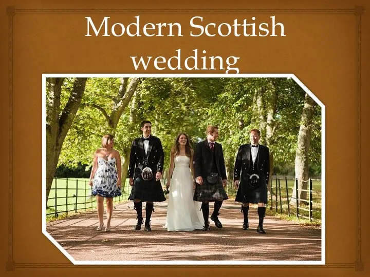 Modern Scottish wedding