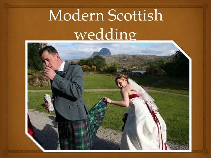 Modern Scottish wedding