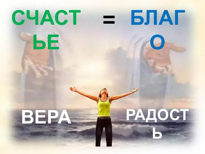 СЧАСТЬЕ БЛАГО = ВЕРА РАДОСТЬ