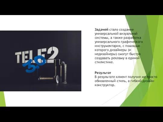 Задачей стало создание универсальной визуальной системы, а также разработка универсального графического инструментария,