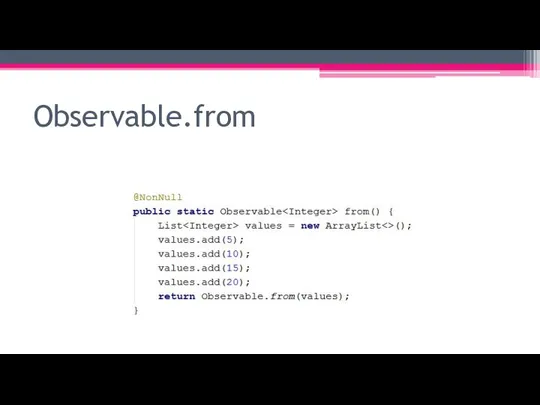 Observable.from