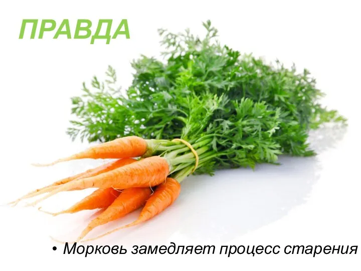 Морковь замедляет процесс старения ПРАВДА
