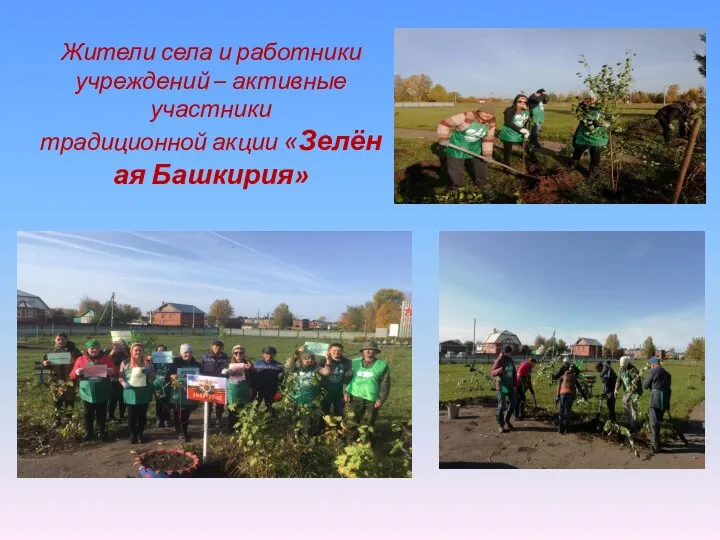 Жители села и работники учреждений – активные участники традиционной акции «Зелёная Башкирия»