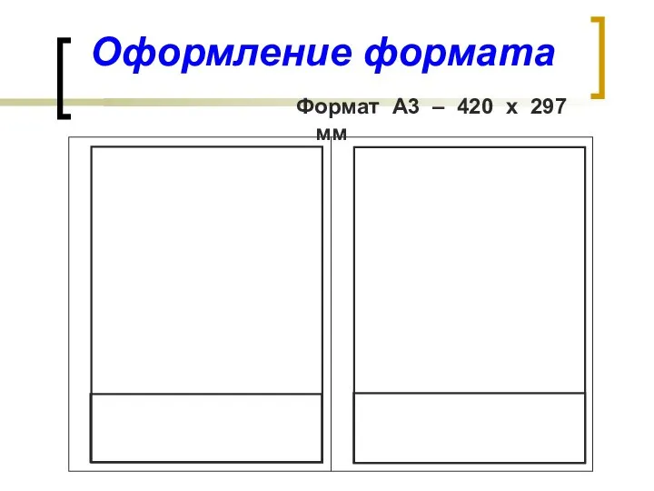 Оформление формата Формат А3 – 420 х 297 мм