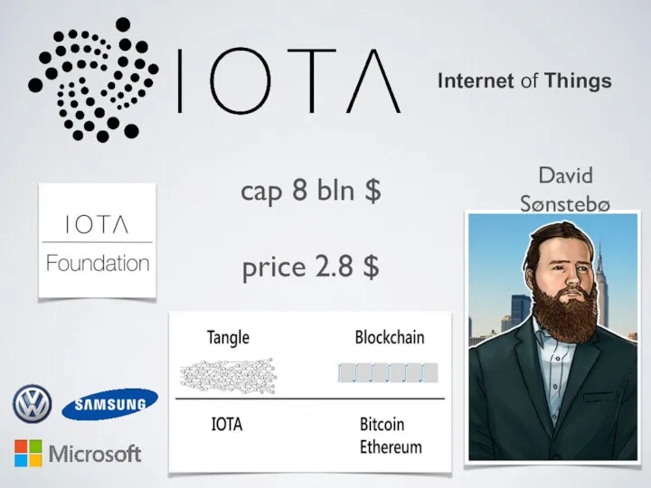 cap 8 bln $ price 2.8 $ Internet of Things David Sønstebø