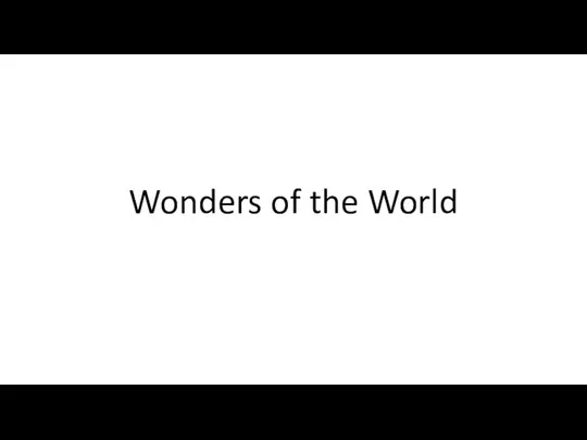 Wonders of the World