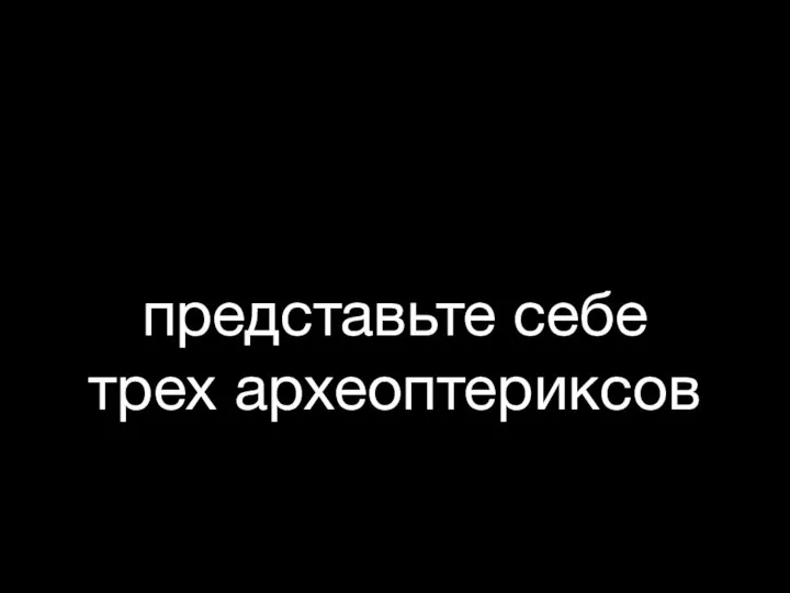 представьте себе трех археоптериксов