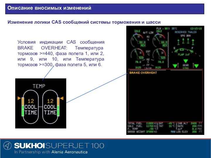 Описание вносимых изменений Изменение логики CAS сообщений системы торможения и шасси BRAKE