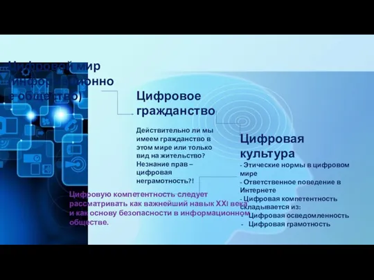 Цифровой мир (информационное общество) Цифровое гражданство Действительно ли мы имеем гражданство в