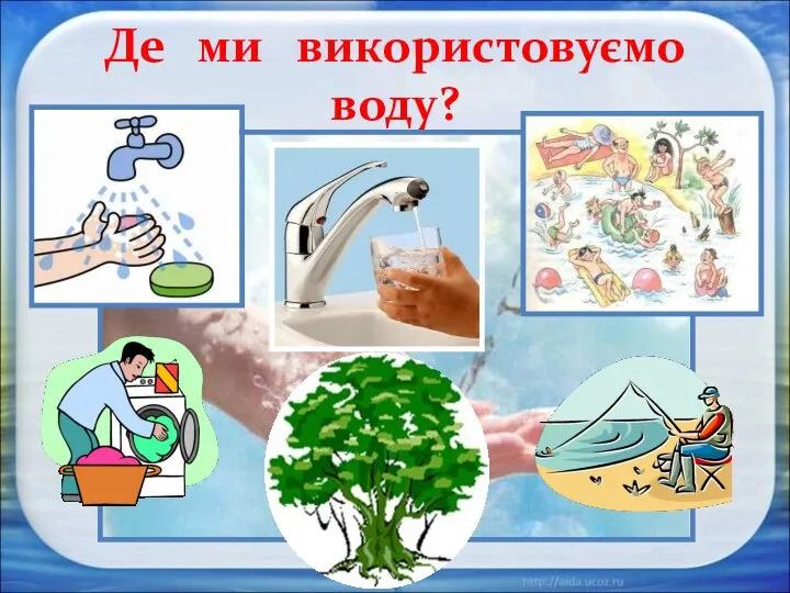 Де ми використовуємо воду?